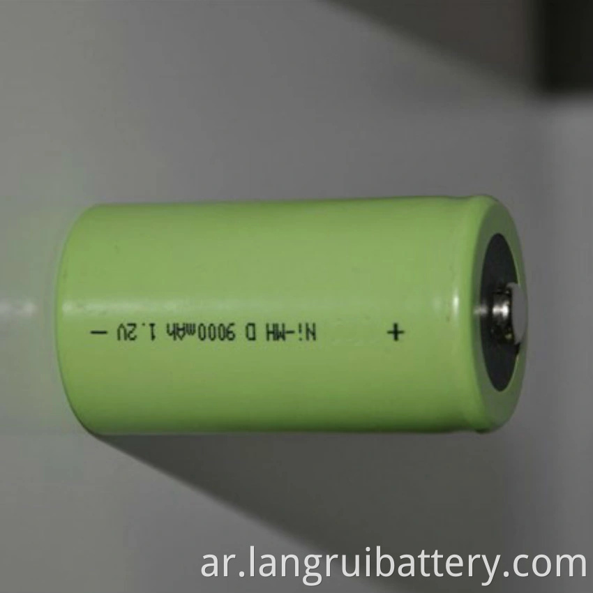 Ni-MH 1.2V 900mAh D بطارية حجم